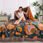Floral Cotton Blanket for a Cozy Home