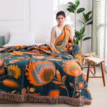 Floral Cotton Blanket for a Cozy Home
