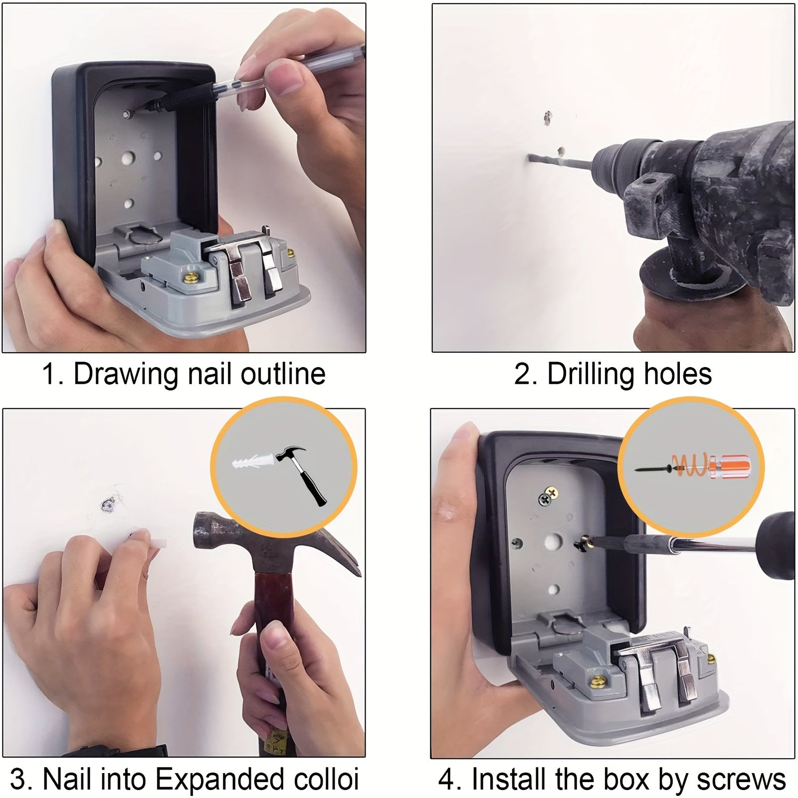 Weatherproof Outdoor Key Safe with Code