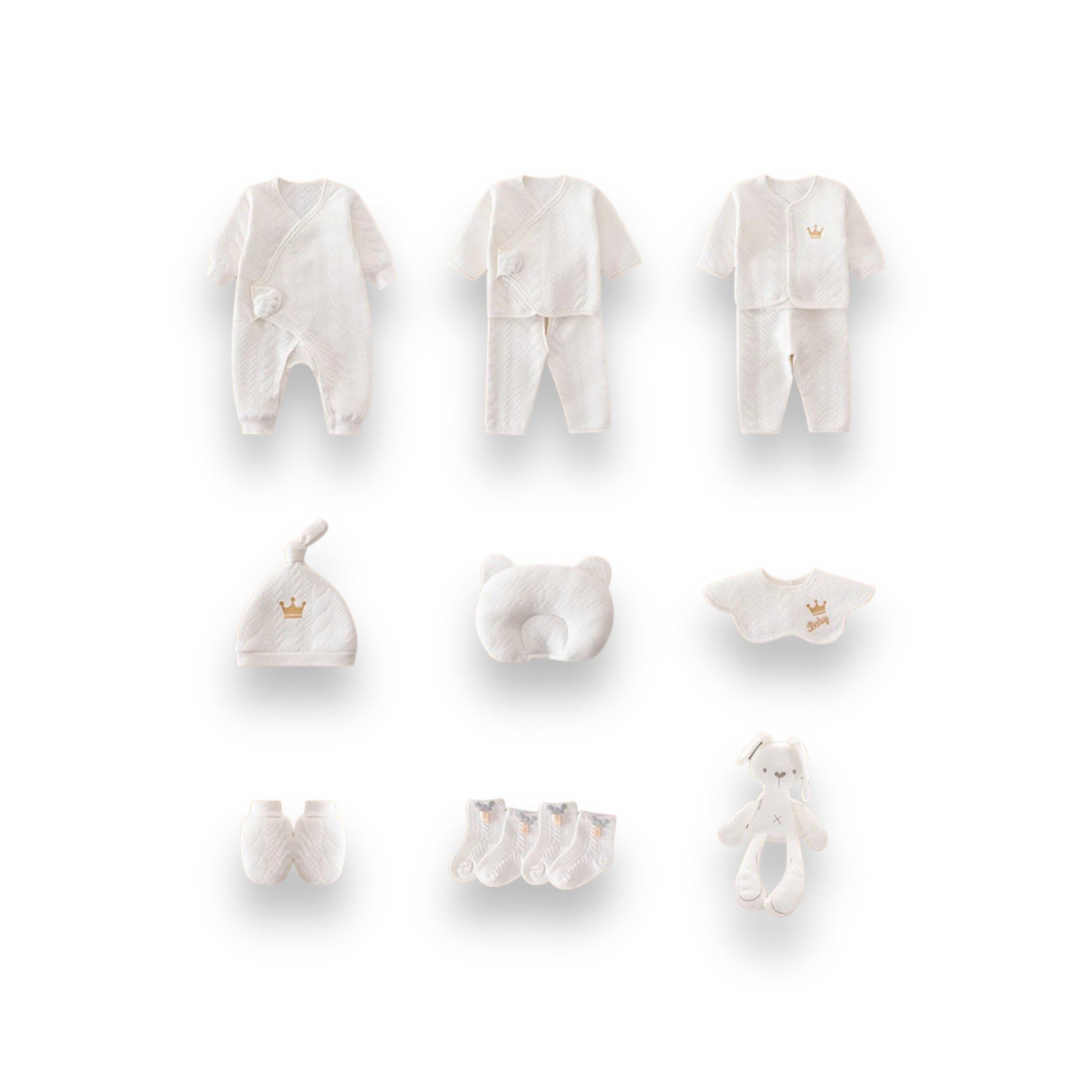 Premium Baby Starter Set | Elegant Gift Box for Newborns | 100% Organic Cotton | With Blanket, Clothing & Accessories | Allergy-Friendly