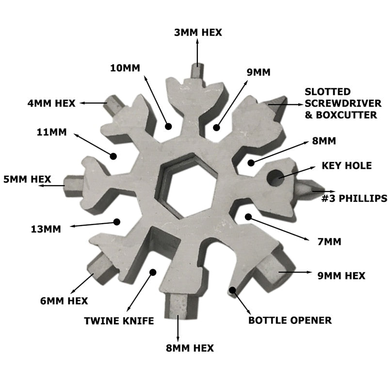 18-function stainless steel multi-tool for outdoor adventures