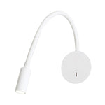 Adjustable Wall Light in Cylinder Design Made of Silicone and Metal – LED in Black/White