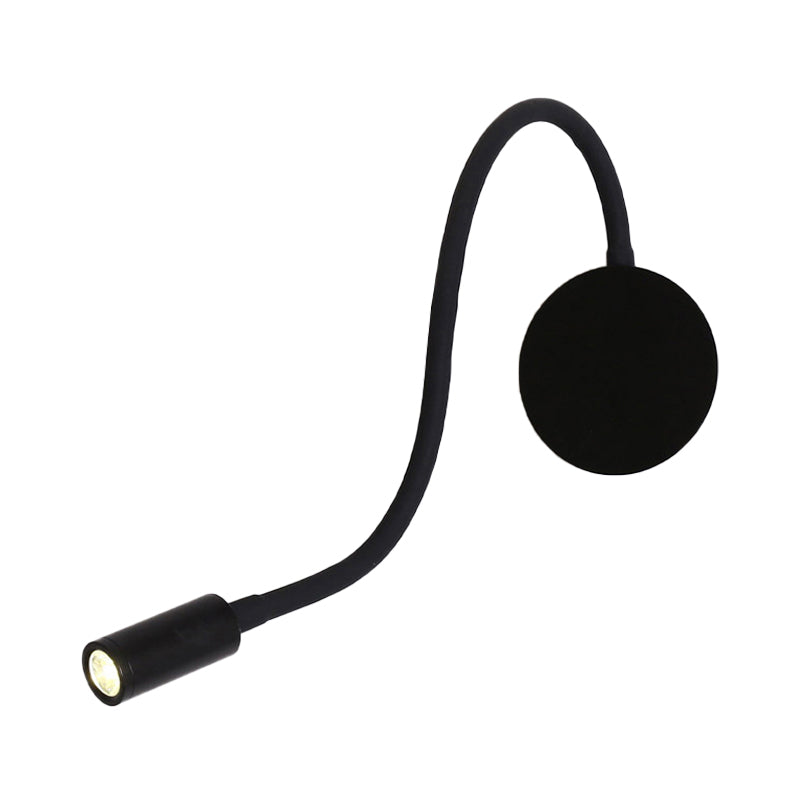 Adjustable Wall Light in Cylinder Design Made of Silicone and Metal – LED in Black/White