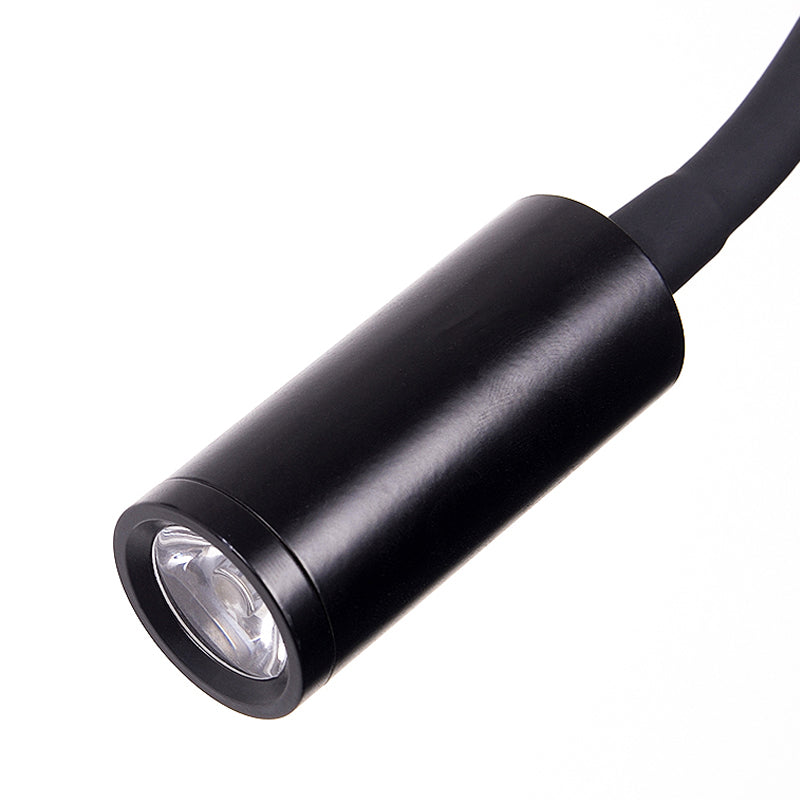 Adjustable Wall Light in Cylinder Design Made of Silicone and Metal – LED in Black/White