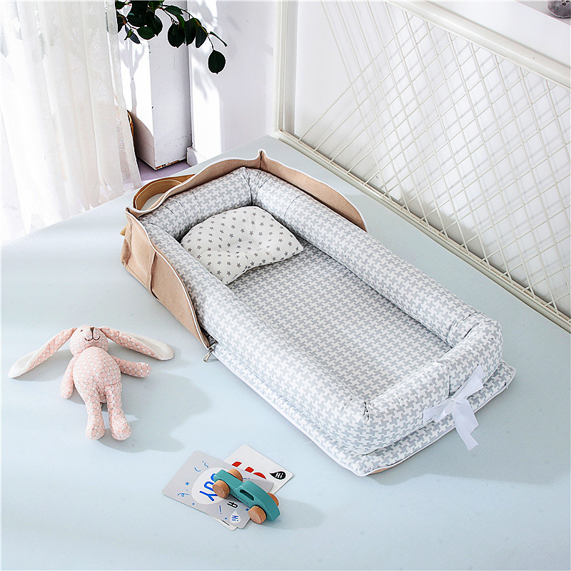 Foldable Baby Bed with Pillow – Portable Design for Travel