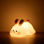 Verspielte Nachtlampe für Kinder – Wiederaufladbare Silikonlampe mit Farbwechsel