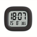 Compact digital clock with temperature display
