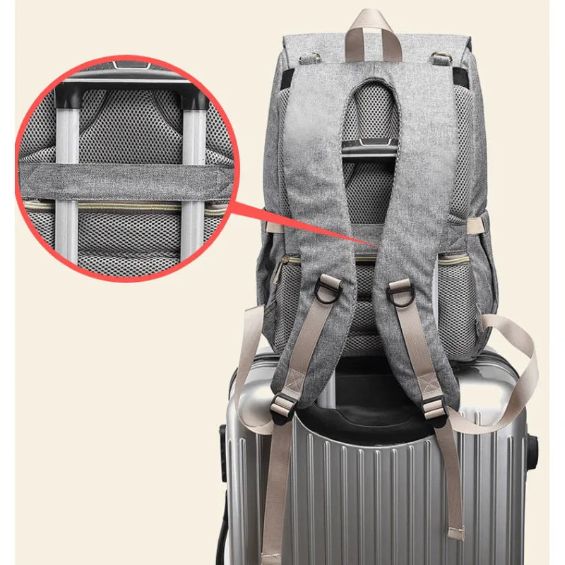 Baby Diaper Backpack with USB – Backpack for Bottle Warmer and Charging Function