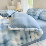 Cozy Plush Duvet Cover Set – Warm and Soft for Autumn & Winter | Reversible Design in Rabbit Fur & Milk Velour