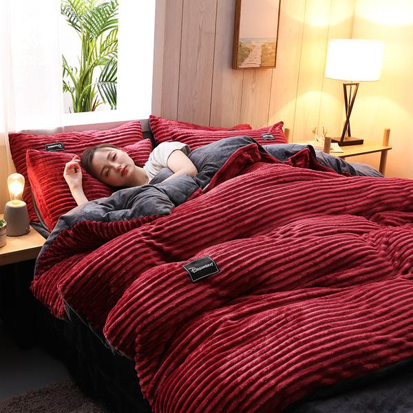 Gemütliches Cord-Velours Bettwäsche-Set für den Winter
