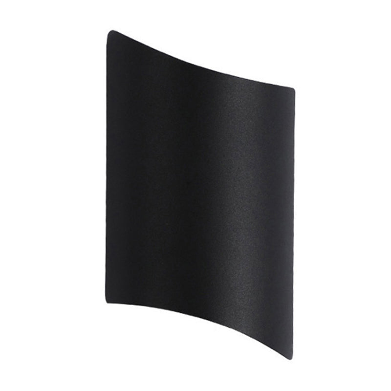 Minimalist 2-bulb LED wall light made of aluminum for doors – Black
