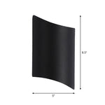 Minimalist 2-bulb LED wall light made of aluminum for doors – Black