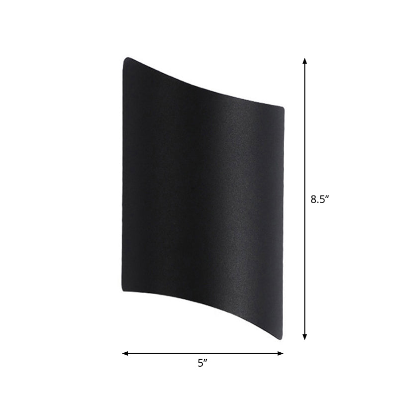 Minimalist 2-bulb LED wall light made of aluminum for doors – Black