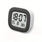 Compact digital clock with temperature display