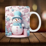 3D Schneemann Keramiktasse - Lustiges Weihnachtsgeschenk