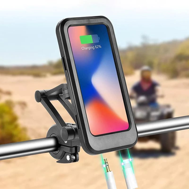 Wasserdichte Halterung mit 15W USB-Ladefunktion für Fahrräder