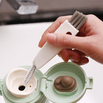 Cleaning brush for cup lids
