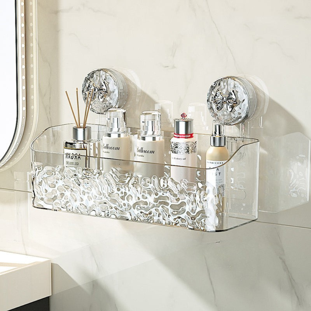 Praktischer Badezimmer Organizer mit Saugnapf - Wasserdichtes Aufbewahrungssystem