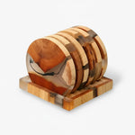 Designer Wooden Coasters with Resin Accents