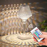 Stimmungsvolle Kristall-Tischlampe mit Touch-Steuerung – 16 Farben