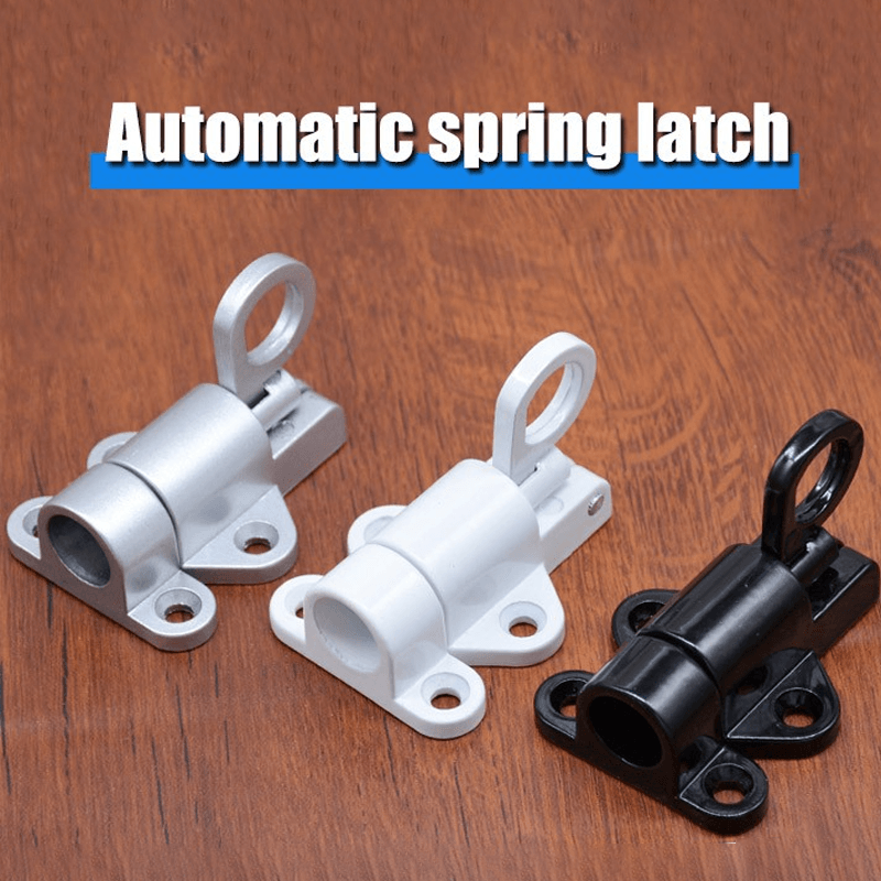 Spring mechanism for automatic aluminum window locking