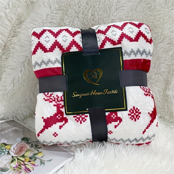 Festliche Sherpa-Decke für gemütliche Weihnachtsabende