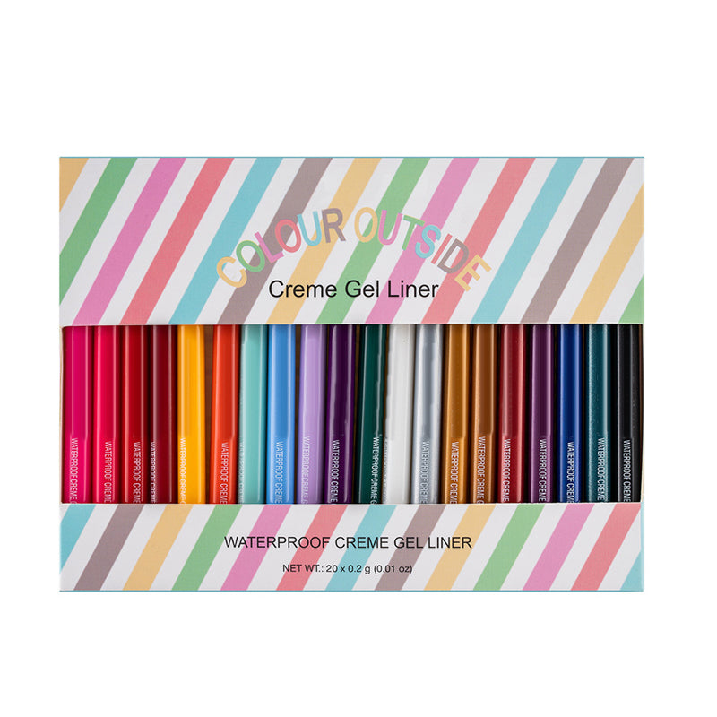 20-Piece Colorful Eyeliner Pen Set
