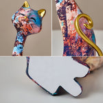 Minimalist Cat Sculptures in a Duo for Modern Decoration