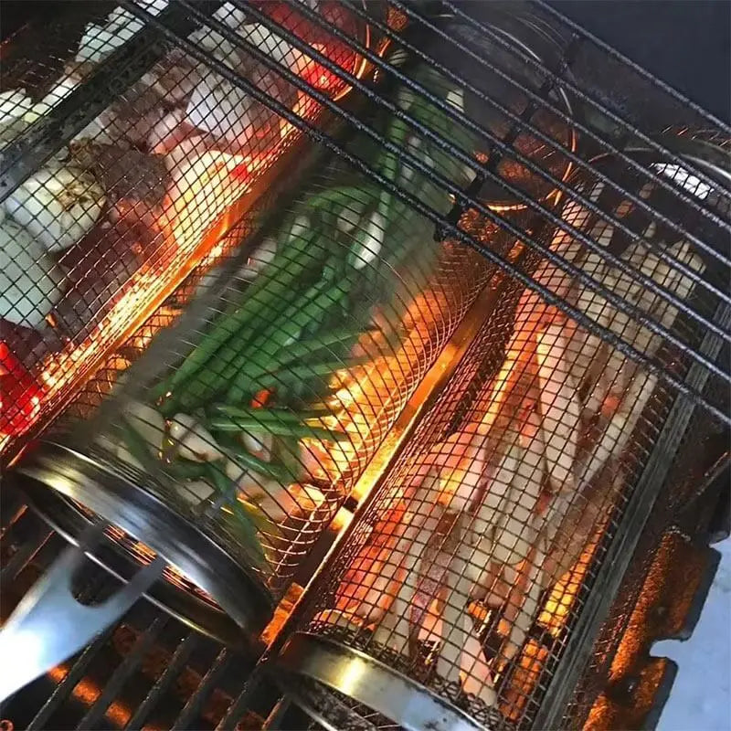 Practical stainless steel grill basket – Even grilling, easy cleaning