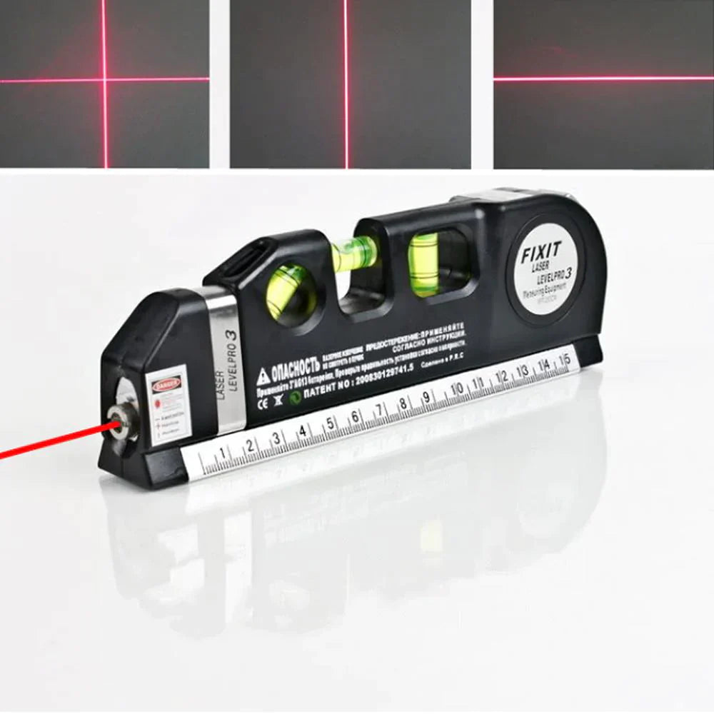 4-in-1 Laser Level with Measuring Tape Tool