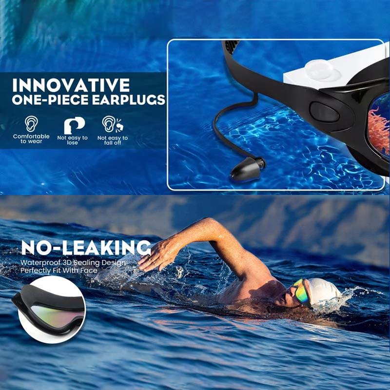 Anti-fog swim goggles with wide vision