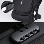 Secure shoulder bag with USB charging function