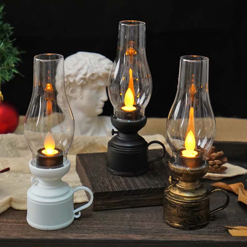 Vintage Oil Lamp with LED Lighting – Electronic