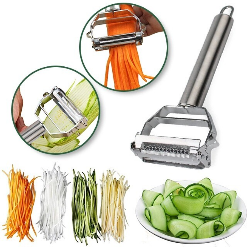 Präziser Edelstahl-Gemüseschäler mit Julienne-Funktion