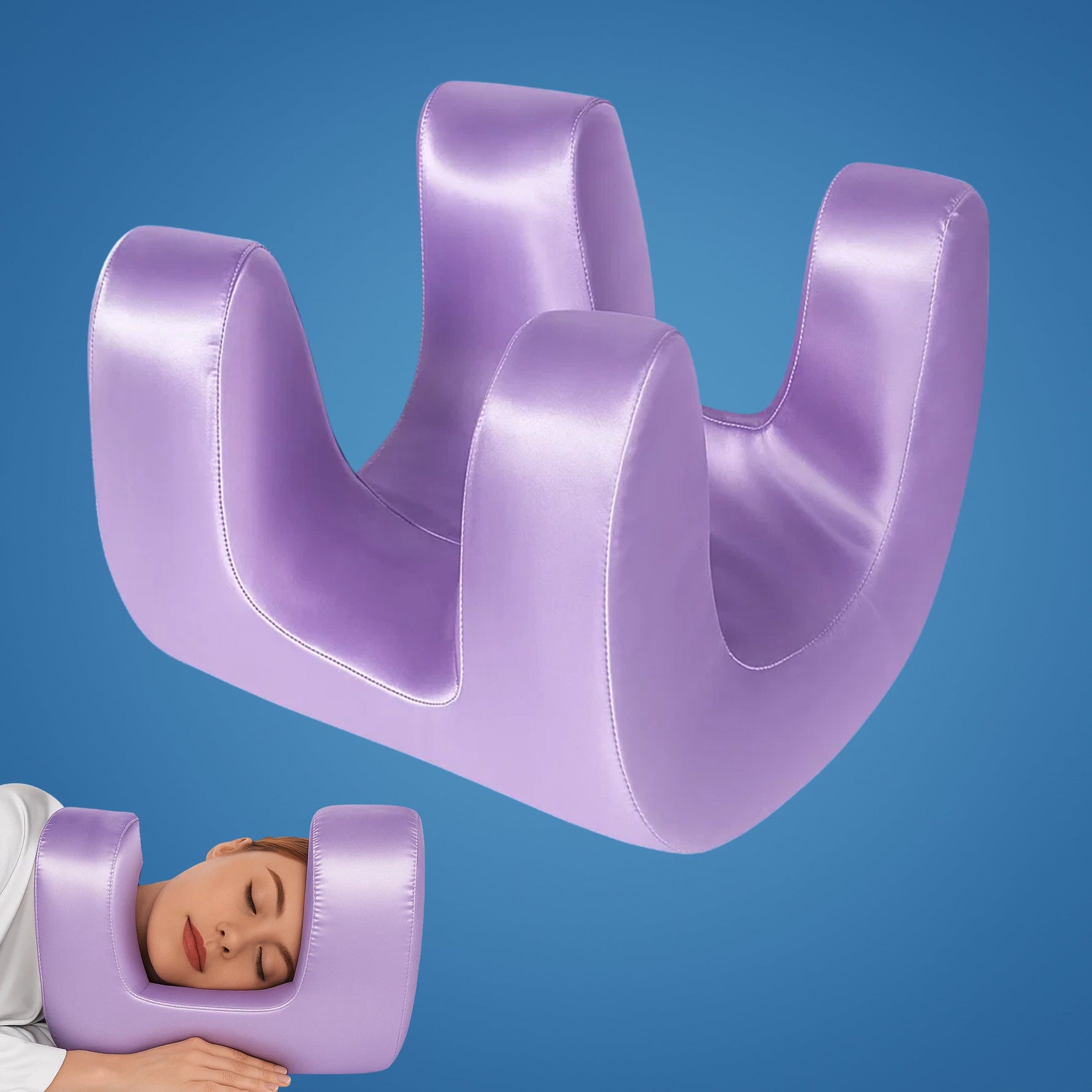 Ergonomic Contour Pillow for Beauty – Cooling Memory Foam – Anti-Wrinkle – Skincare Support – For Side and Back Sleepers