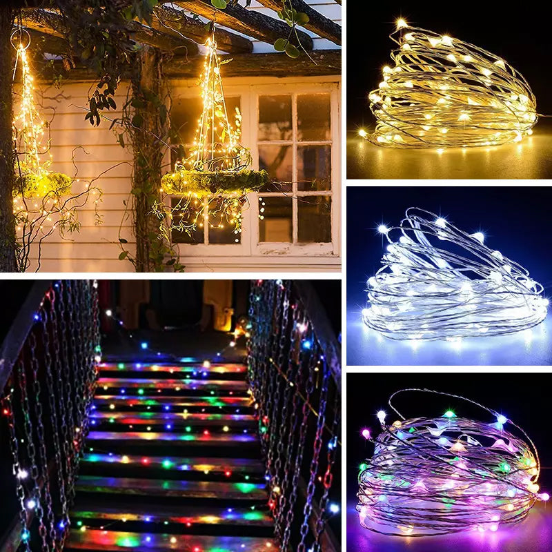 Decorative Copper Wire String Lights with USB Connection