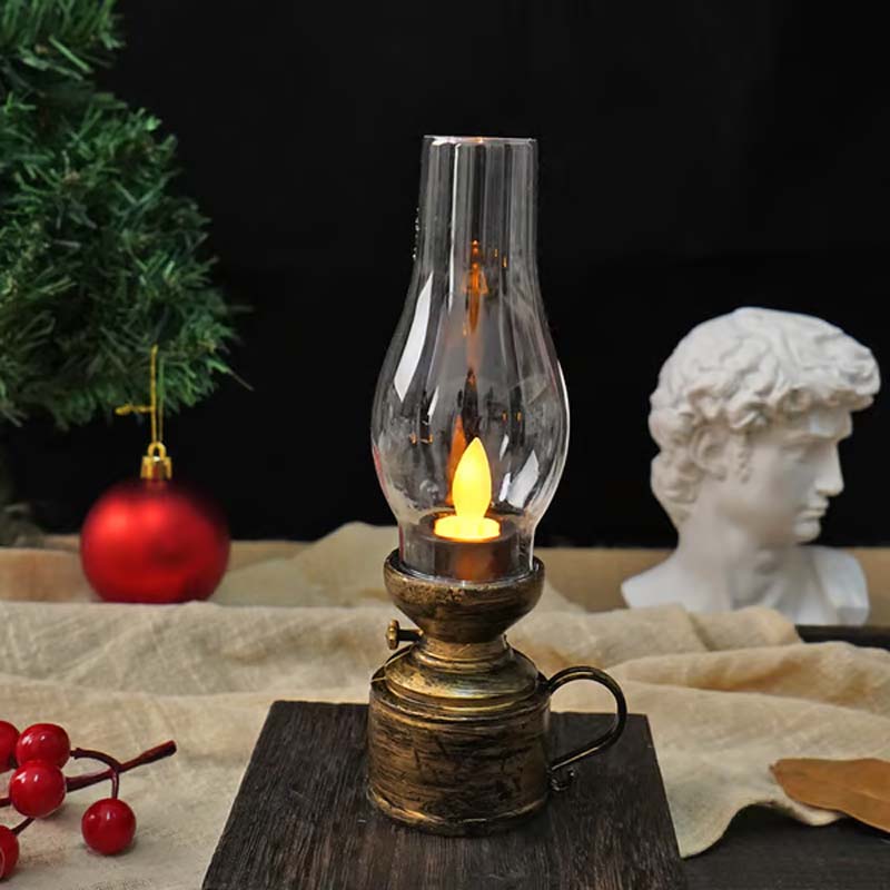 Vintage Oil Lamp with LED Lighting – Electronic