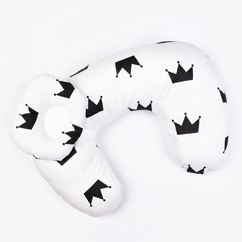 Nursing pillow for mothers with integrated baby head pillow