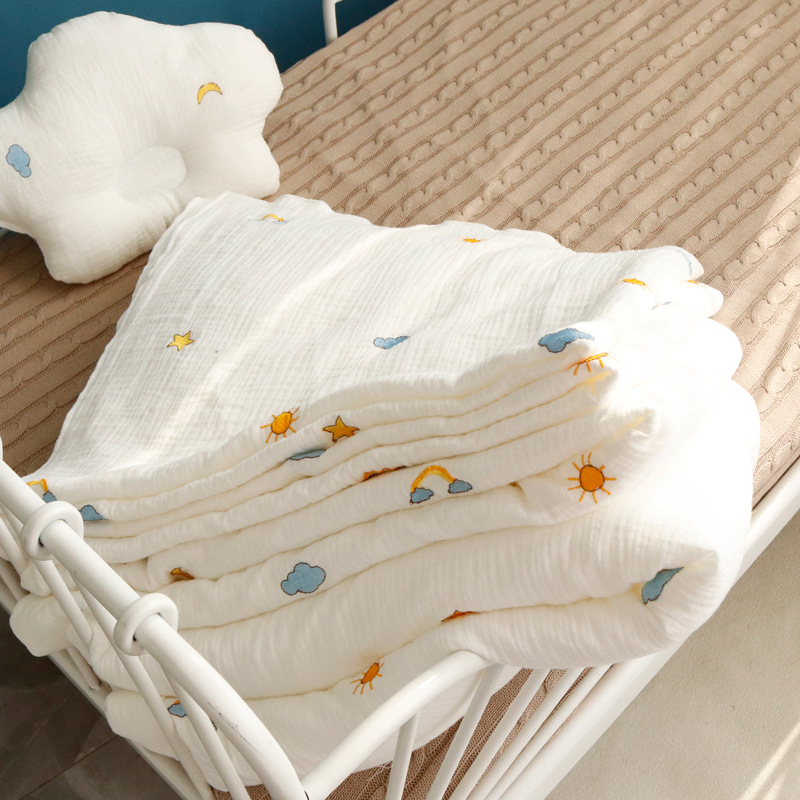 Muslin Baby Bath Towel with Cute Design for Newborns and Toddlers