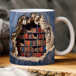 Kreative Bücherregal-Tasse für Buchliebhaber
