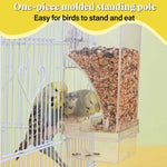 Automatic overflow protection for transparent bird feeders