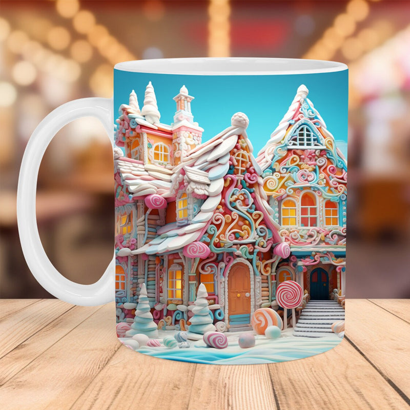 3D Lebkuchenmann Keramiktasse für Weihnachten