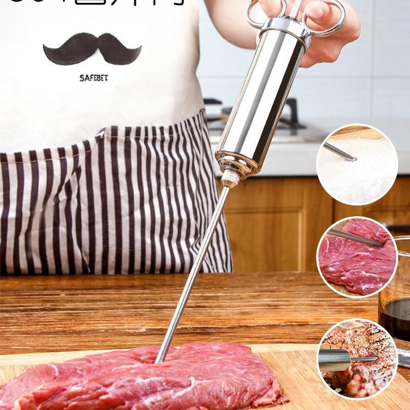 Edelstahl Gewürzinjektor für saftiges Fleisch | GustoSpray