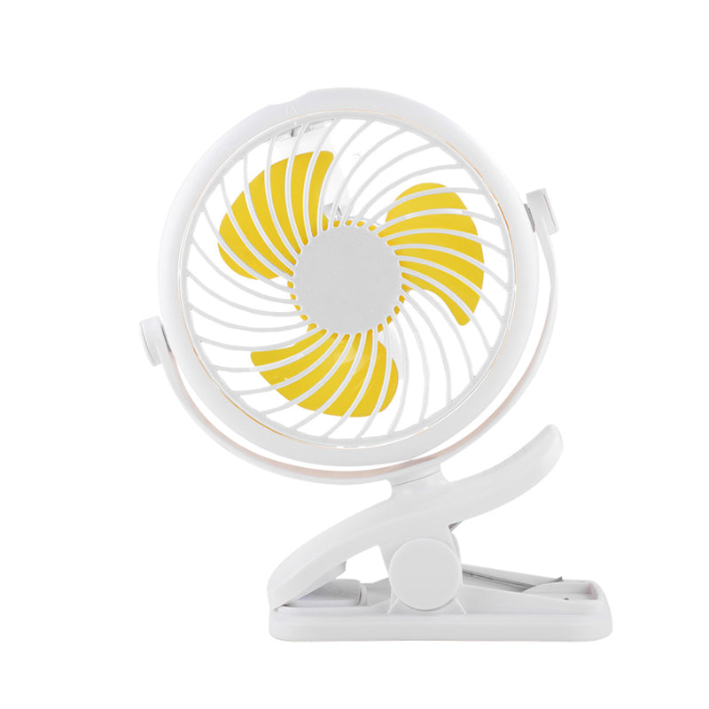 Portable Clip-On Fan with 360° Rotation – USB & Rechargeable Battery