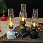 Vintage Oil Lamp with LED Lighting – Electronic