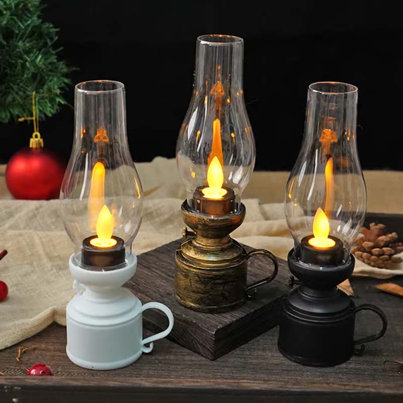 Vintage Oil Lamp with LED Lighting – Electronic
