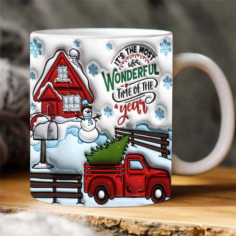 3D Lebkuchenmann Keramiktasse für Weihnachten