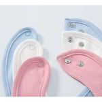 Absorbent Baby Bibs Made of Soft Cotton – Skin-Friendly with Snap Fastener