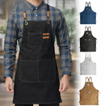 Robuster Canvas-Schürze mit Kreuzträgern und vielseitigen Taschen