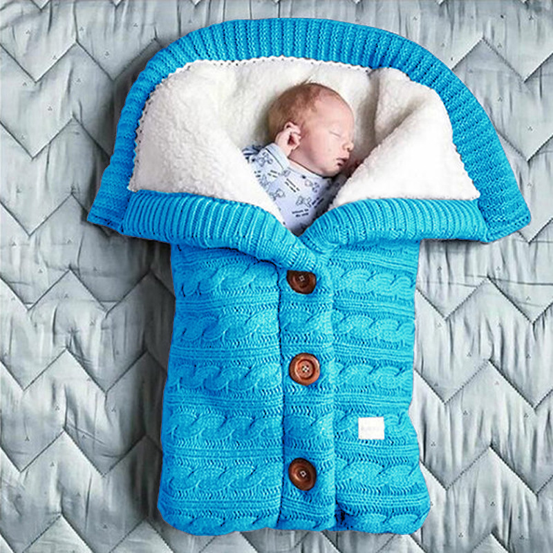 Lined Baby Sleeping Bag with Hood – Soft Knitted Fabric